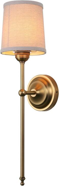 Unbranded Other - Antique Bronze 1-Light Wall Sconce with Linen Fabric Shade